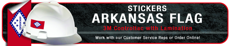 Arkansas State Flag Sticker | CustomHardHats.com